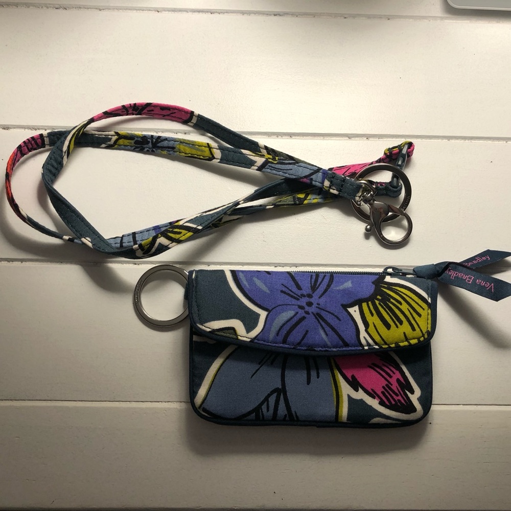 Vera Bradley Jen Zip ID with Lanyard
